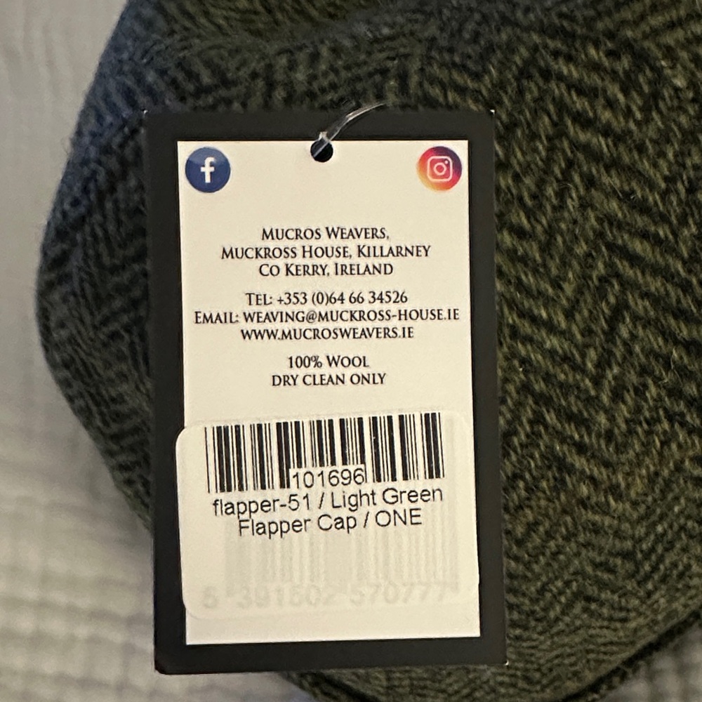 Weavers Forest Green Herringbone Cap - Picture 6 of 6